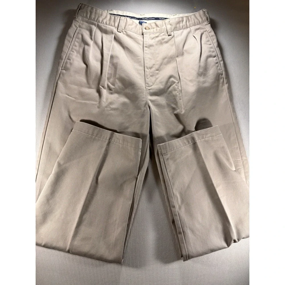 Polo Ralph Lauren‎ Khakis Pants 36 X 30 Men's Beige Cotton Designer Luxury